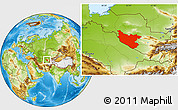 Physical Location Map of Bukhara