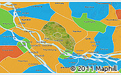 Satellite 3D Map of Cao Lanh, political outside