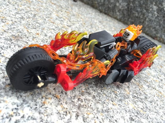 LEGO Ghost Rider Riding Flaming Motorcycle