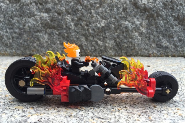 Side View of LEGO Marvel Ghost Rider Motorcycle