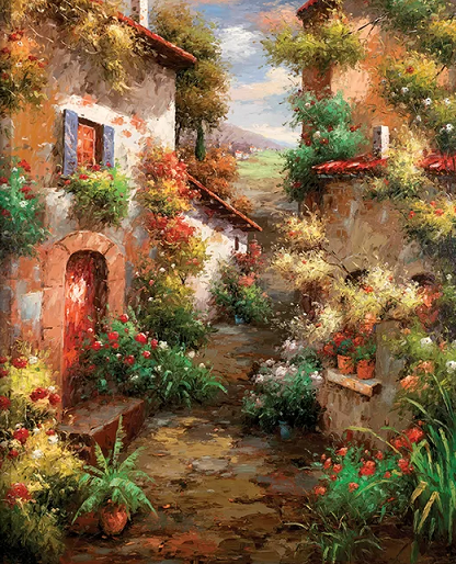 Mediterranean courtyard