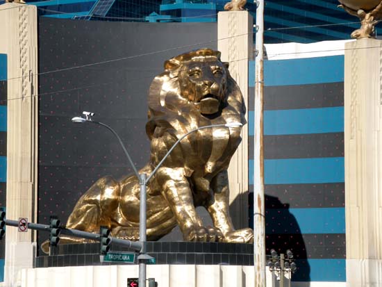 MGM lion statue