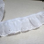 White Ruffled Eyelet Lace - 1yd