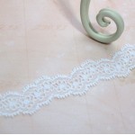 White Blossom Stretch Lace  - 1yd