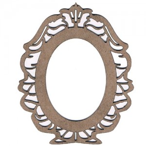 Chipboard Embellishments - French Oval Frame