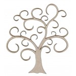 Chipboard Embellishments - Swirl Tree Small