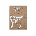 Chipboard Embellishments - Vintage Phone