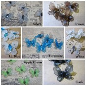 1" Organza Butterflies