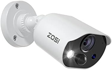 ZOSI 1080P HD-TVI Security Camera with Audio, 2MP 1920TVL Indoor Outdoor Surveillance Home Camera, Night Vision, PIR Motion Detection, IP66 Weatherproof, Only Work with ZOSI 3K Lite CCTV DVR