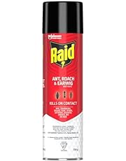 Raid Ant, Roach and Earwig Insect Killer Spray, Kills Listed Bugs on Contact, For Indoor Use, 350g