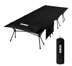 ICECO Wide Cot, 2-Way, High / Low Switchable, Quiet Design, 1000D Camping, Outdoors, Bed, Foldable, Easy Assembly, Compact,…