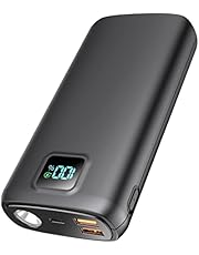 Portable-Charger-Power-Bank - 40000mAh Power Bank PD 30W and QC 4.0 Quick Charging Built-in Bright Flashlight LED Display 2 USB 1Type-C Output for Most Electronic Devices on The Market(Deep Black)