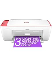 HP DeskJet 2842e Wireless All-in-One Colour Inkjet Printer (Chili Red), Scanner, Copier, Best for home, 3 months of ink included (588L0A)