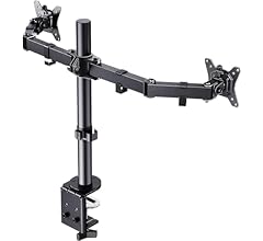 ErGear Dual Monitor Desk Mount, Fully Adjustable Dual Monitor Arm for 2 Computer Screens up to 32 inch, Heavy Duty Dual Mon…