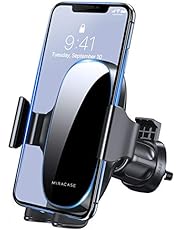 [Holder Expert Generation] Miracase Universal Phone Holder for Car, Vent Car Phone Holder, Cell Phone Holder Mount Compatible with iPhone 15 Series/14/13/12/XS/XR,Google,Samsung and All Phones,Black