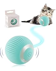 Interactive Cat Ball Toys, Gravity Smart Roller Cat Ball, Smart Indoor Automatic Moving Ball Puzzle Eliminates Boredom USB Rechargeable Pet Toys with Lights