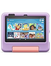 Amazon Fire 7 Kids tablet, ages 3-7. Top-selling 7&#34; kids tablet on Amazon - 2022 | ad-free content with parental controls included, 10-hr battery, 16 GB, Purple