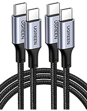 UGREEN 2 Pack USB C to USB C Charger Cable, Type C 100W PD Fast Charging Cord Compatible with iPhone 15 Pro Max, MacBook Pro, iPad Pro, Dell, Matebook, Chromebook, Pixel, Samsung S24 S23, Switch, 2M