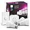 Philips Hue Smart Light Starter Kit - Includes (1) Bridge, (1) Smart Button and (3) Smart 75W A19 LED Bulbs - White and Color Ambiance - 1100LM - E26 - Control with Hue App or Voice Assistant