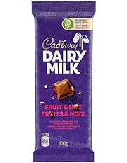 Cadbury Dairy Milk, Fruit and Nut, Milk Chocolate With Raisins and Chopped Almonds, Chocolate Bars, 100 g