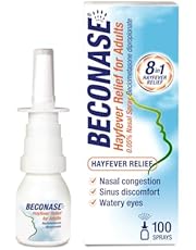 Beconase Hayfever Relief Nasal Spray - 8 in 1 Effective Relief for Allergy Symptoms - Non-drowsy - 100 Sprays,1 Count (Pack of 1) (Packaging may vary)