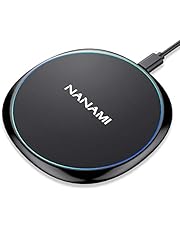 Fast Wireless Charger, NANAMI 15W Max Qi Charging Pad for iPhone 15 Pro Max/14 Plus/13/12 Mini/11/XR/XS/X/8, Fast Charge for Samsung Galaxy S24/S23/S22 Ultra/S21/S20 fe/S10/S9,Pixel 6, AirPods Pro/3