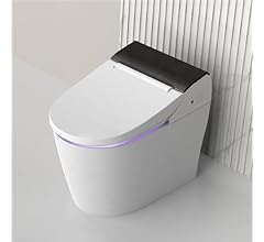 VOVO STYLEMENT TCB-8100B Smart Toilet, Bidet Toilet, One Piece Toilet with Auto Dual Flush, LED Nightlight, Heated Seat, Wa…