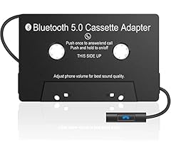 Audio Cassette Aux Adapter, Bluetooth 5.0 Cassette Receiver,Cassette Tape to Aux Adapter,Tape Audio Adapter, Tape Desk Play…