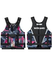 WATER GAMES Life Jacket, Floating Vest, Snorkeling Vest, For Adults and Children, Waterproof Smartphone Case, Japanese Domestic Manufacturer, Japan Ship Quality Management Association, Product Safety