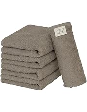 Towel Research Institute Karusa No Riyuu #006 Face Towel, Warm Gray, Set of 5, Thin, Quick Drying, Absorbs Water Rapidly, Durable, 100% Cotton, Japan Technology, Amazon.co.jp Exclusive, 12 Colors