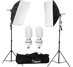 Abeststudio 2x135W Continuous Lighting Kit 20"x28"/50x70cm Softbox Soft Box Photo Studio Set Light Bulbs Lamp 5500K Photogr…