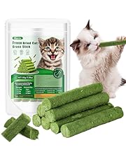 30g Cat Grass Teething Stick, Delicious Cat Treat Snack Edible Cat Chew Toy for Teeth Cleaning and Hairball Removal in Cats