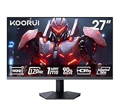 KOORUI 27" 170Hz 1440P WQHD Gaming Monitor, 2560 x 1440 VA Display, 1ms (MPRT) Response Time, HDR 10, FreeSync Premium, 1x …