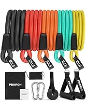 PROIRON Resistance Bands Set 14 Pieces Anti-Snap Resistance Band Exercise with Handles, Door Anchor, Ankle Straps, Training Manual and Carrying Bag