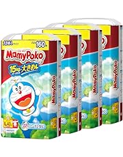 [Pants L Size] Mommy Poco Pants Doraemon Diapers (9-15 kg)160 Sheets (40 Sheets x 4) [Case Product] [Amazon.co.jp Exclusive]