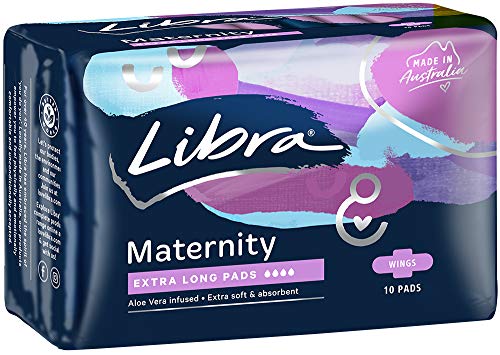 Libra Maternity Pads Extra Long with Wings, Pack of 10