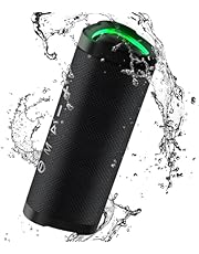 Bluetooth Speaker,Vanzon V40 IPX7 Waterproof Portable Wireless Speaker with 24W Loud Stereo Sound&amp;Up to 24H Playtime,TWS,RGB Multi-Colors Rhythm Lights, Wireless Speaker for Home,Party,Travel-Black