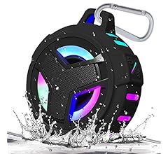 EBODA Bluetooth Shower Speaker, Portable Bluetooth Speakers, IP67 Waterproof Outdoor Speaker Wireless with LED Light, Float…