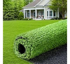 Artificial Turf, 6.6 x 32.8 ft (2 x 10 m), Grass Length: 0.8 inches (20 mm), Permeable, Mildewproof, Lawn, Roll, High Densi…