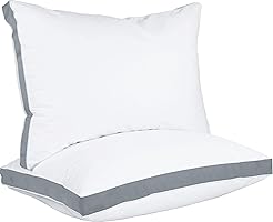 Utopia Bedding Bed Pillows for Sleeping Queen Size (Grey), Set of 2, Cooling Hotel Quality, Gusseted Pillow for Back,...