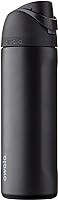 Owala FreeSip Insulated Stainless Steel Water Bottle with Straw for Sports and Travel, BPA-Free, 24-oz, Very, Very Dark