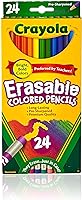 Crayola Erasable Colored Pencils (24ct), Kids Colored Pencils for School, Back to School Supplies for Kids, Coloring...