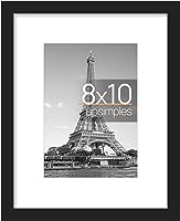 upsimples 8x10 Picture Frame, Display Pictures 5x7 with Mat or 8x10 Without Mat, Wall Hanging Photo Frame, Black, 1 Pack