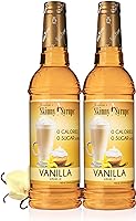 Jordan's Skinny Syrups Sugar Free Coffee Syrup, Vanilla Flavor Drink Mix, Zero Calorie Flavoring for Chai Latte, Protein...