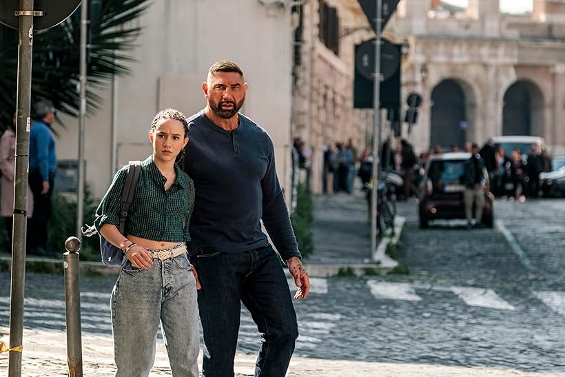 Dave Bautista and Chloe Coleman in My Spy The Eternal City (2024)