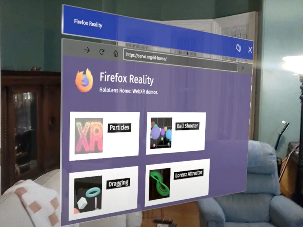 Firefox Reality on the Microsoft Hololens