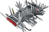 Swiss Army Knife equipped with every attachment possible