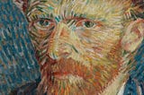 Van Gogh self portrait, looking at the viewer