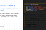 BigQuery DEFAULT values feature