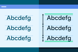 Font padding Abcdefg